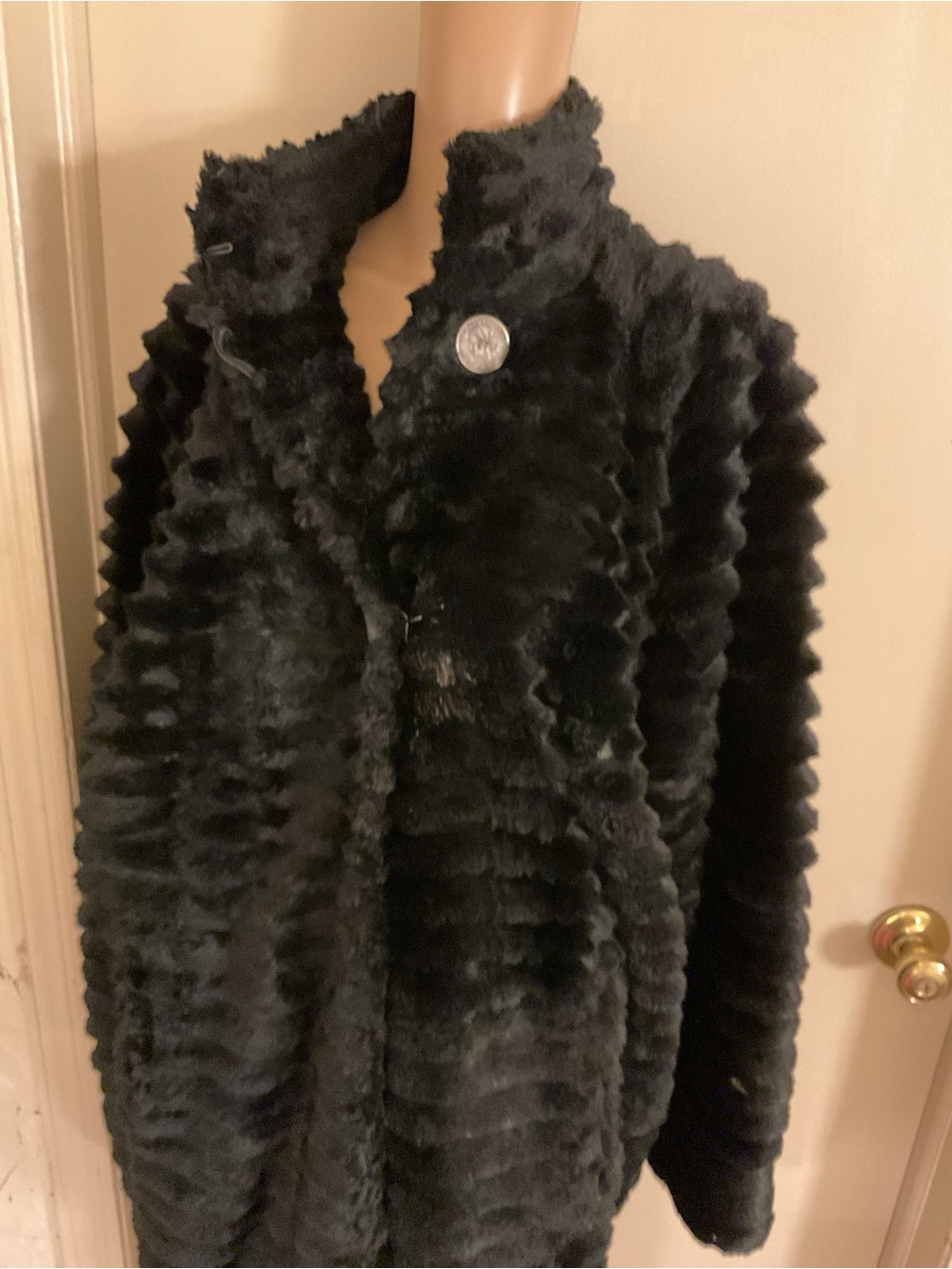 Fendi Black rabbits fur coat